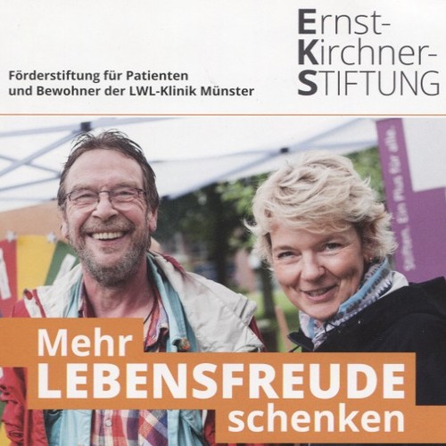 Ein Mann und eine Frau lachen, davor steht der Slogan "Mehr Lebensfreude schenken"